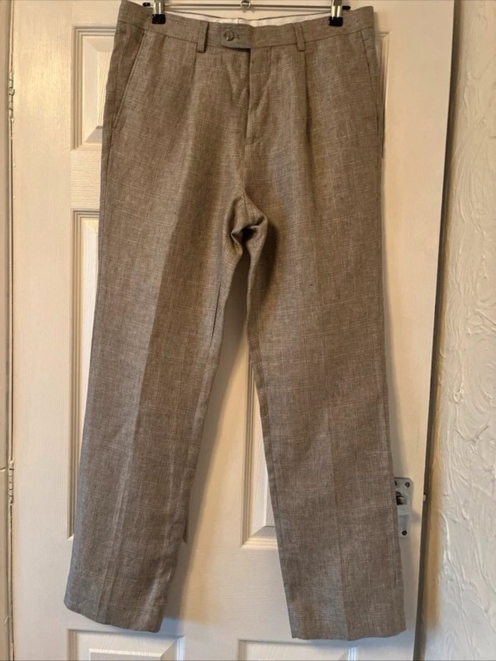 Men's Classic Linen-Blend Dress Pants - Taupe
